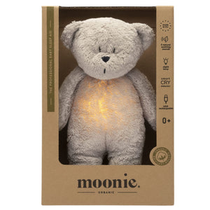 Brummender Teddybär mit Lampe Organic 2.0 – Grau