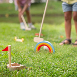 Holz-Golfset