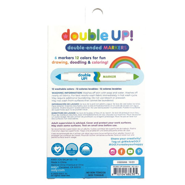 Beidseitige Filzstifte – Double Up, 6er-Set