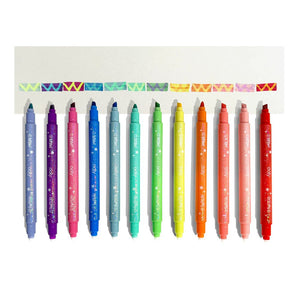 Farbwechselnde Filzstifte mit Glitzer – Switch-Eroo, 12er-Set