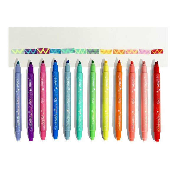 Farbwechselnde Filzstifte mit Glitzer – Switch-Eroo, 12er-Set