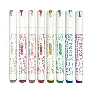 Metallic-Acrylmarker – kräftige Farben – Vivid Pop, 8er-Set