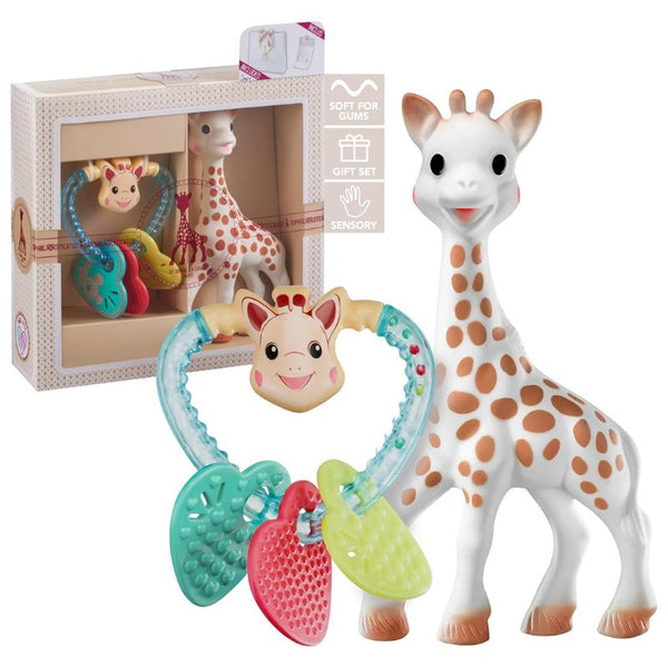 Geschenkset Sophie la girafe mit Herzrassel