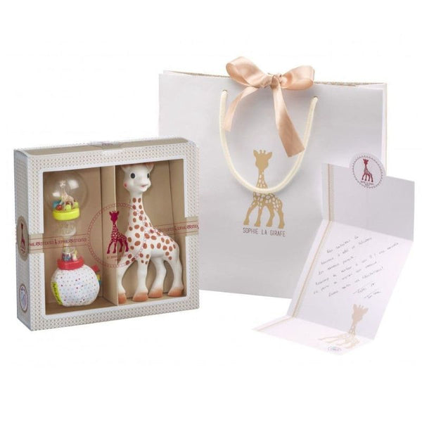 Geschenkset Sophie la girafe mit Maracas-Rassel