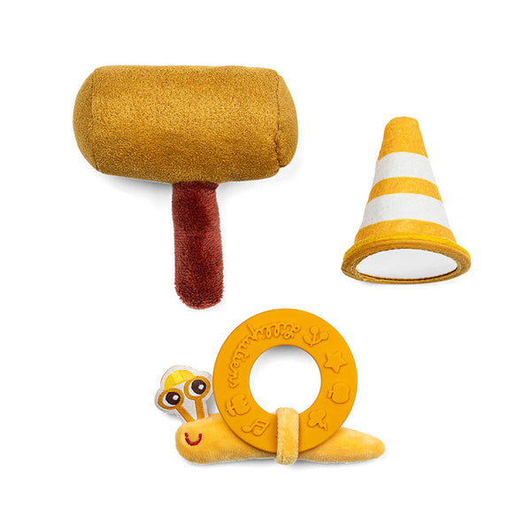 Multifunktionales Aktivitätsspielzeug zum Kuscheln – Hund Jules 9 m+