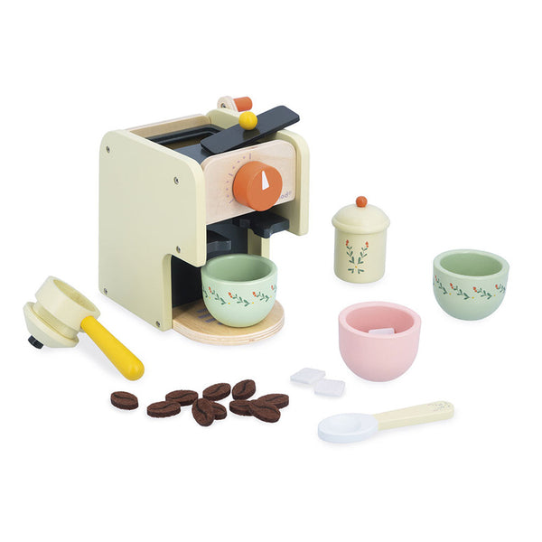 Espressomaschine aus Holz mit Zubehör - Shiny Grandma 3+