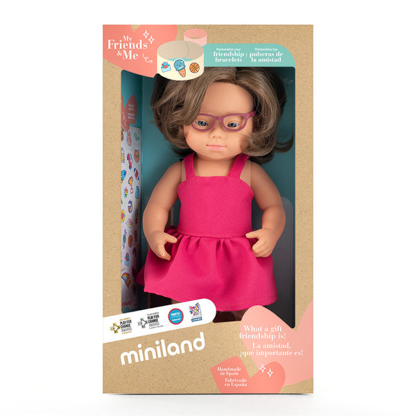 Puppe Mädchen My Friends & Me – Europäerin DS mit Brille 38 cm