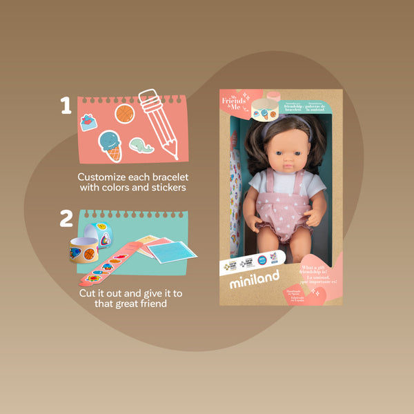 Puppe Mädchen My Friends & Me – Europäerin Braunhaarig 38 cm