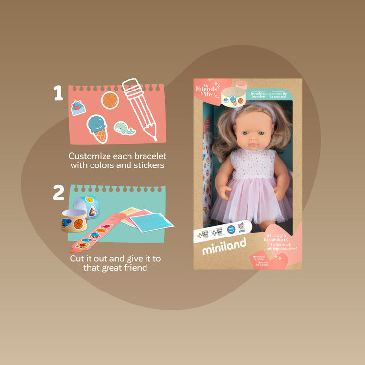 Babypuppe Mädchen My Friends & Me – Europäerin Dunkelblond 38 cm
