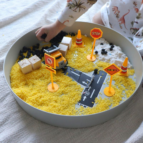Sensorik-Spieltablett Play Tray 2-in-1 – Salbei