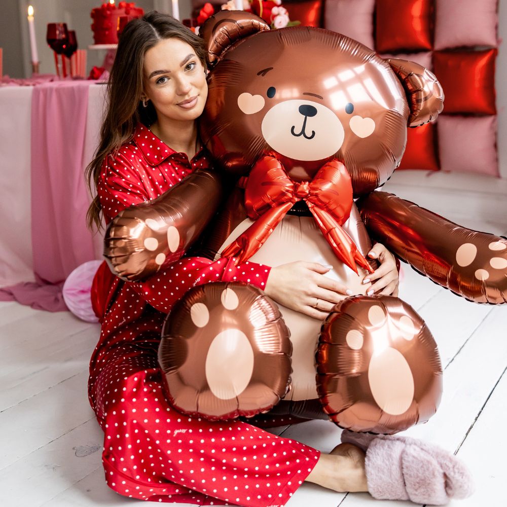 Stehender Folienballon – Teddybär 75 x 84 cm