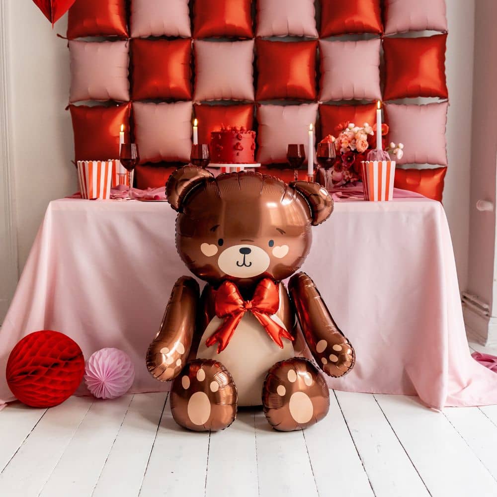 Stehender Folienballon – Teddybär 75 x 84 cm