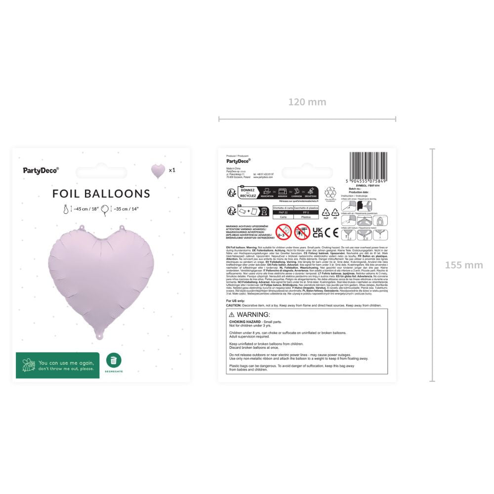 Folienballon – Violettes Herz 48 cm