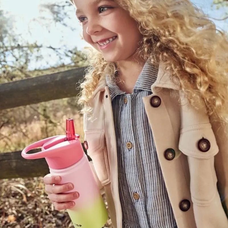 Thermoflasche mit Mundstück 450ml - Ombre Pink Wander