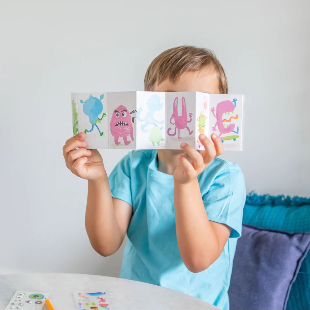 Kreatives Abziehbild-Set - Happy Monsters