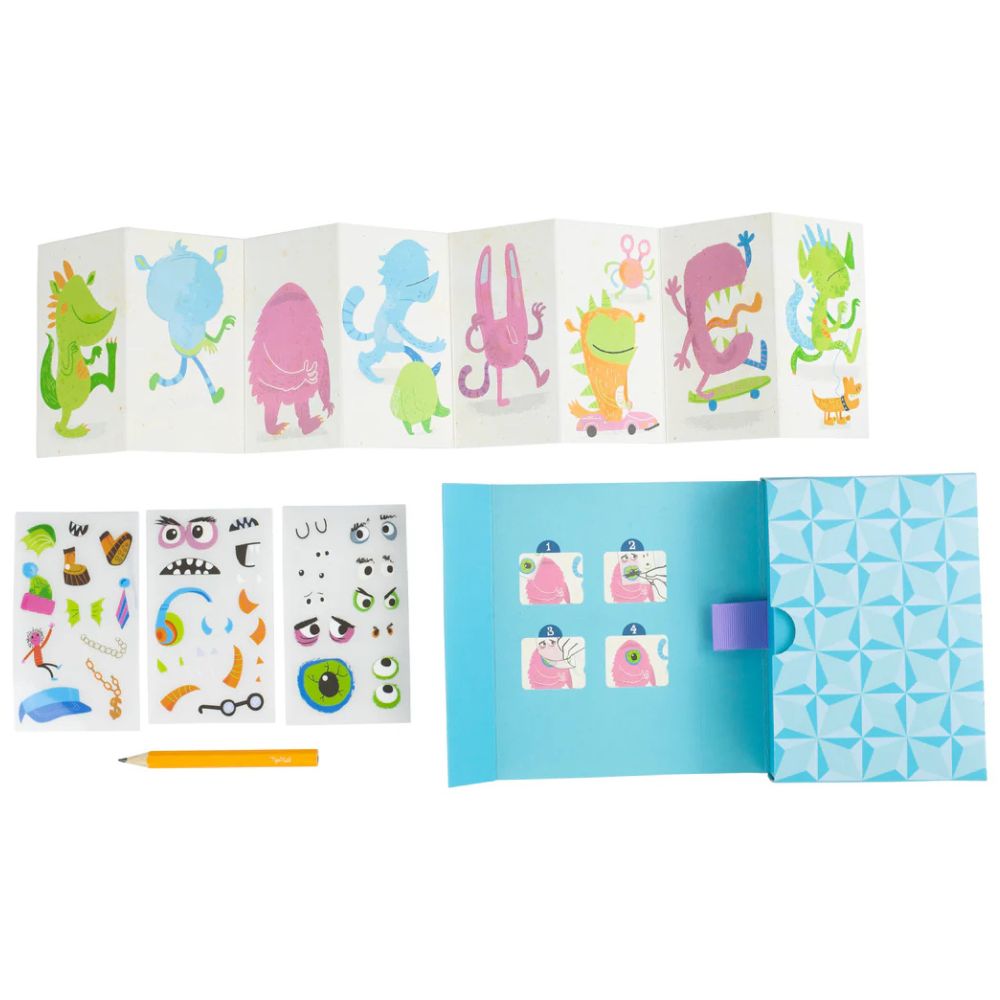Kreatives Abziehbild-Set - Happy Monsters