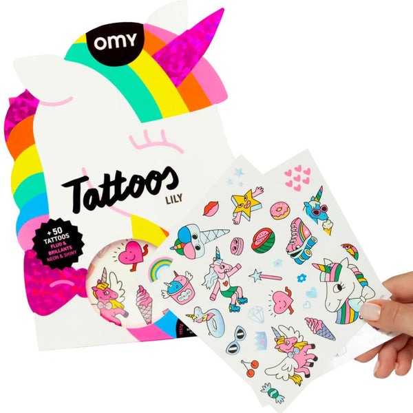 Tattoos für Kinder – Lily, 50 Stück