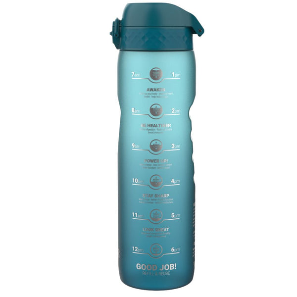 Trinkflasche 1000 ml - Motivator Farbverlauf Deep Teal/Sonic Blue