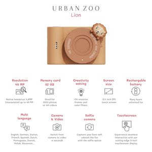 Full HD Urban Zoo Digitalkamera für Kinder - Löwe