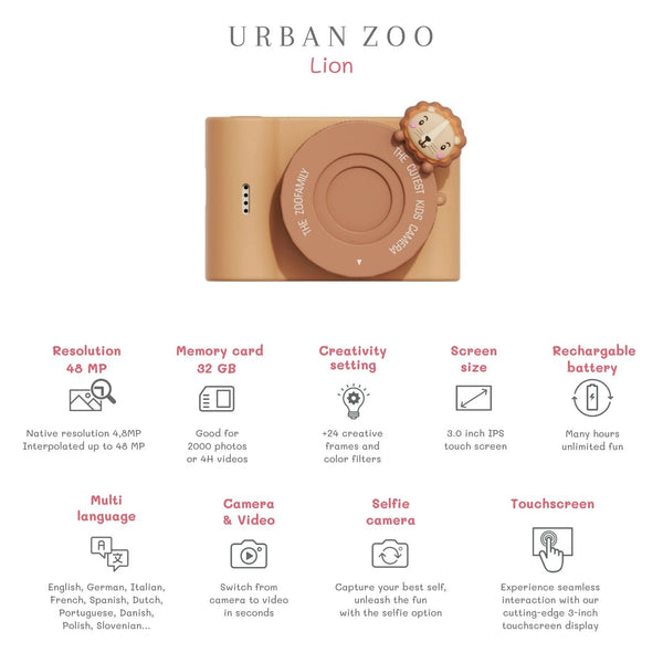 Full HD Urban Zoo Digitalkamera für Kinder - Löwe
