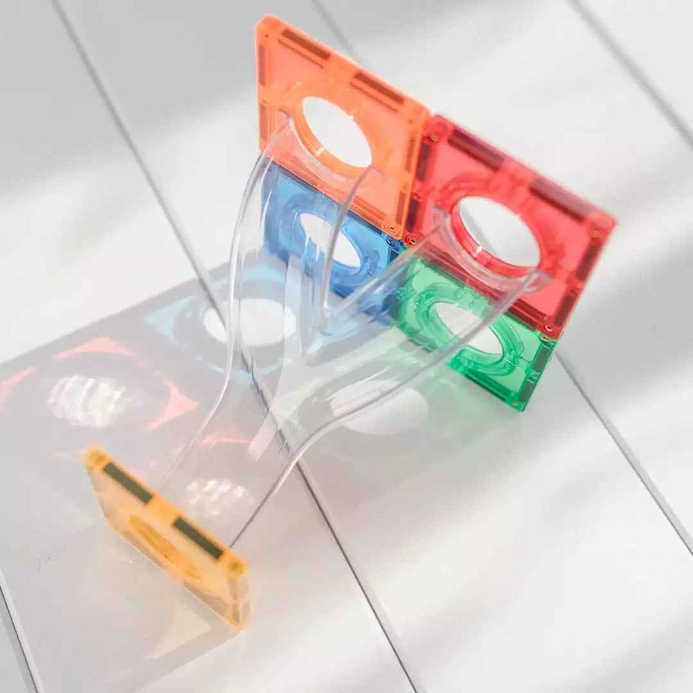 Magnetische Kugelnbahn-Bausteine – Rainbow Super Ball Run Pack 134 Teile