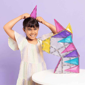 Klocki magnetyczne Connetix - Glitter Unicorn Pack 56 el.