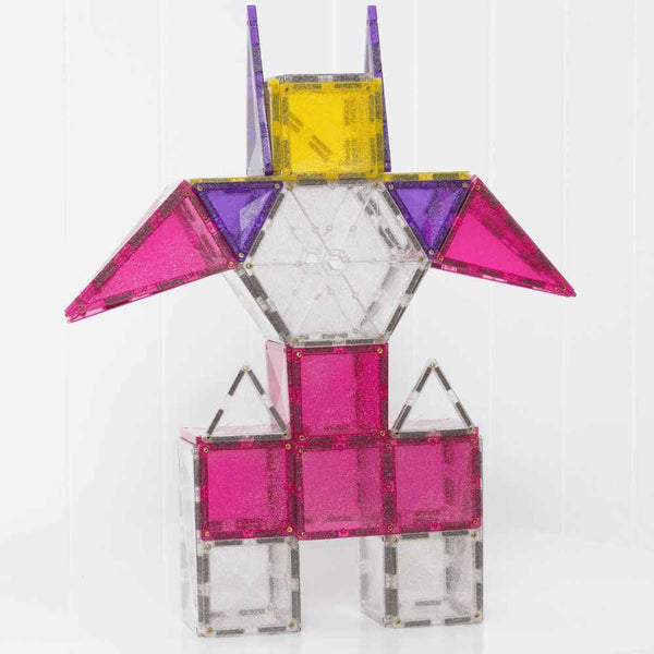 Klocki magnetyczne Connetix - Glitter Unicorn Pack 56 el.