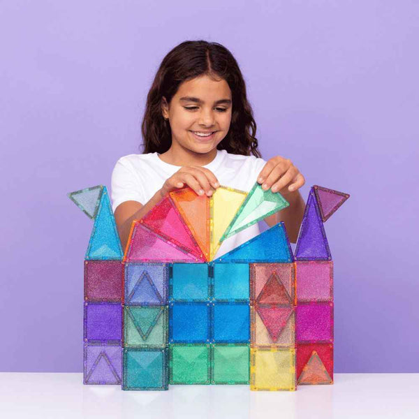 Klocki magnetyczne Connetix - Glitter Castle Pack 48 el.