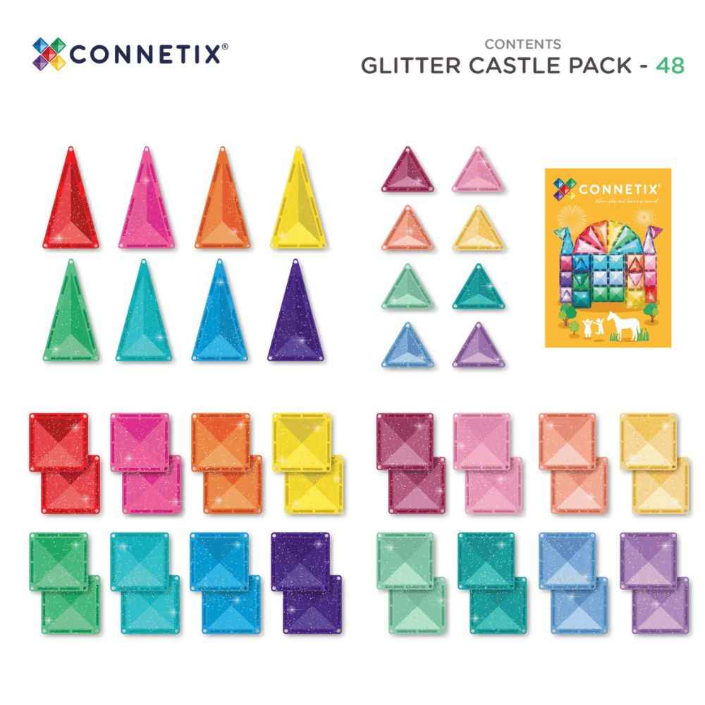 Magnetklötze – Glitter Castle Pack 48 Teile