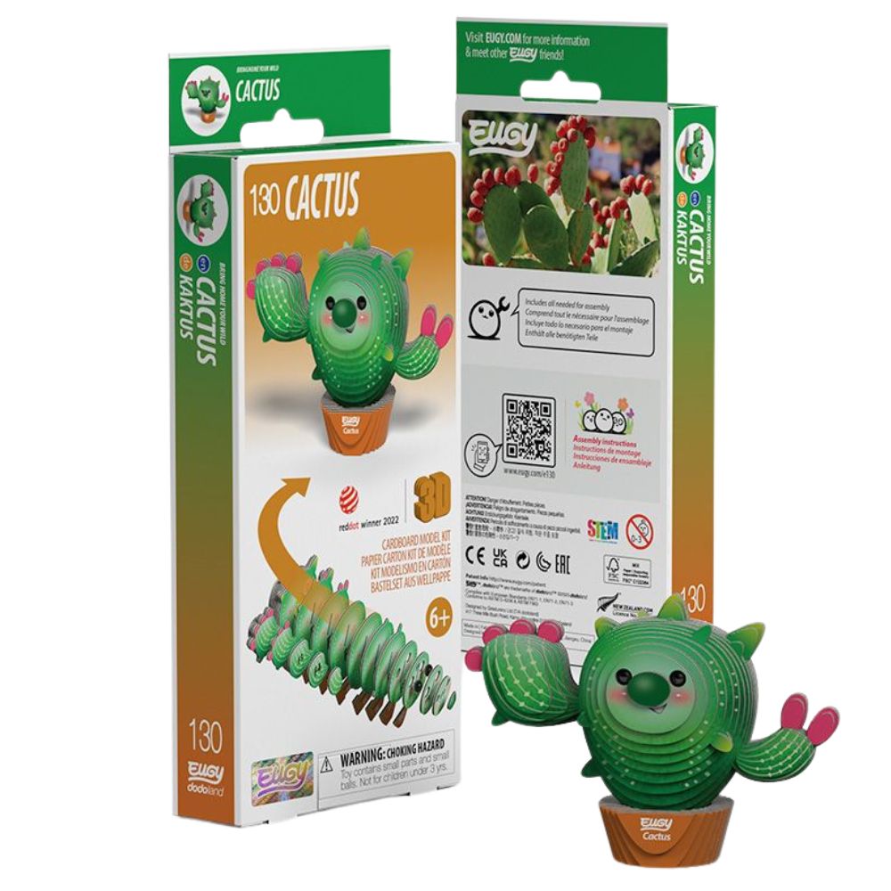 Öko-Puzzle 3D – Blühender Kaktus