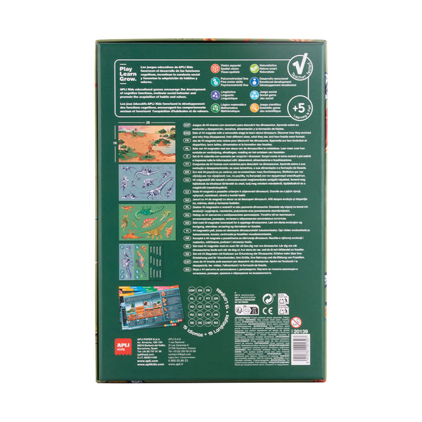 Magnetisches Lernpuzzle mit Karten – Dino
