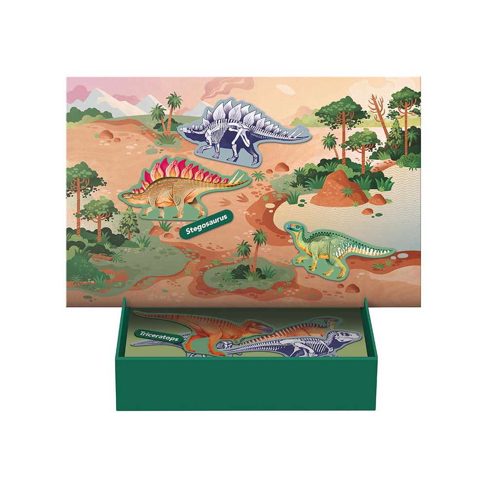 Magnetisches Lernpuzzle mit Karten – Dino