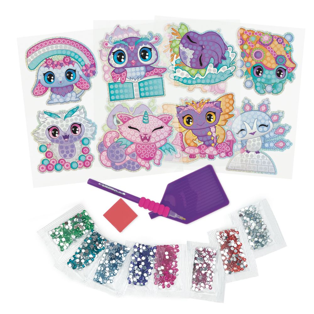 Kreative Aufkleber zum Verzieren mit Kristallen