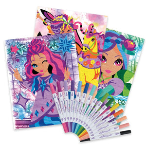 Kreatives Malbuch mit Filzstiften – Mystery 7+