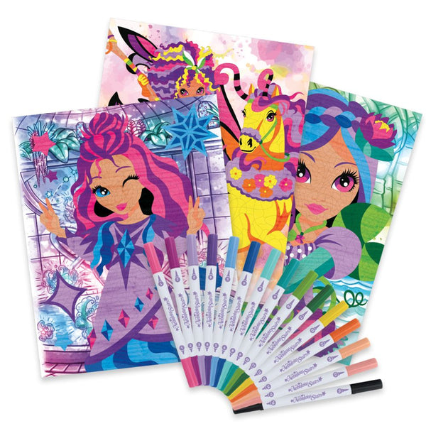 Kreatives Malbuch mit Filzstiften – Mystery 7+