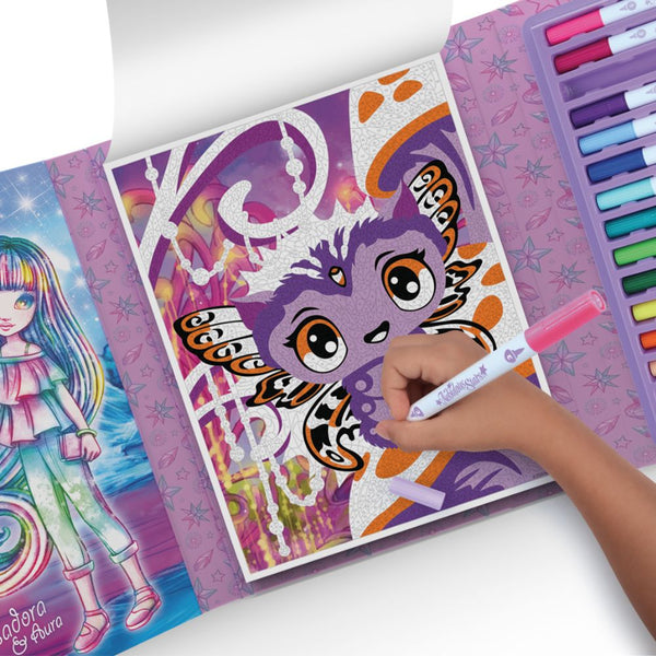 Kreatives Malbuch mit Filzstiften – Mystery 7+