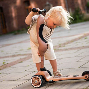 Jeździk i hulajnoga z rączką do prowadzenia Highwaykick 1 Push and Go 2w1 SCOOTANDRIDE 1-5 lat - Mocha