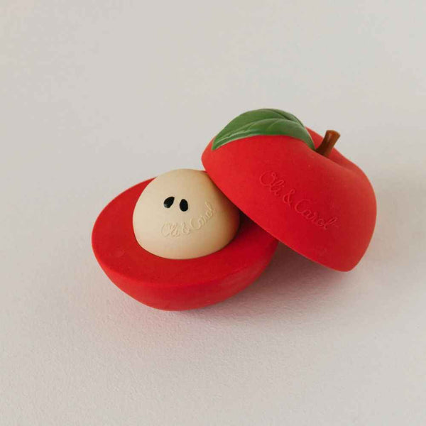 Gryzak układanka z piłką grzechotką Oli&Carol - Jabłko