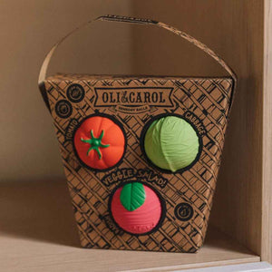 Piłki sensoryczne dla niemowląt Oli&Carol - Sałatka Jarzynowa