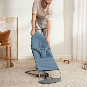 Leżaczek BABYBJORN BLISS WOVEN - Niebieski melanż