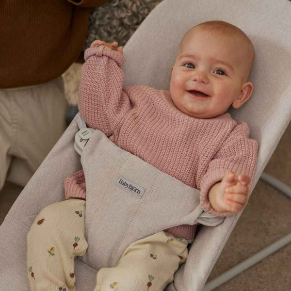 Leżaczek BABYBJORN BLISS WOVEN - Jasny Beż melanż