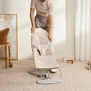 Leżaczek BABYBJORN BLISS WOVEN - Jasny Beż melanż