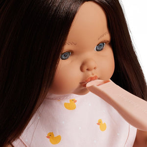 Magisches Glas von Tiny Tummies mit Löffel zum Füttern von Puppen – Erdbeere