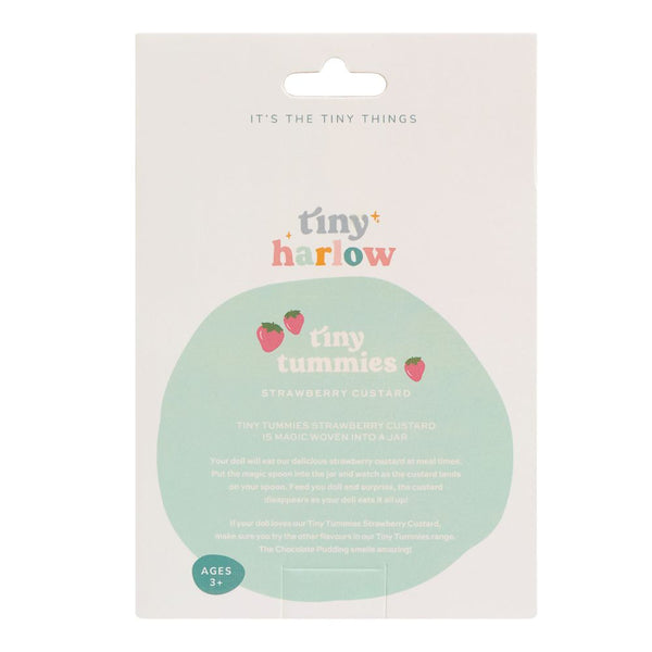 Magisches Glas von Tiny Tummies mit Löffel zum Füttern von Puppen – Erdbeere