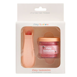 Magisches Glas von Tiny Tummies mit Löffel zum Füttern von Puppen – Erdbeere