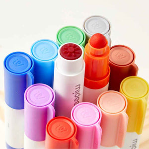 Markery zmywalne z okrągłą końcówką mideer - 6 kolorów