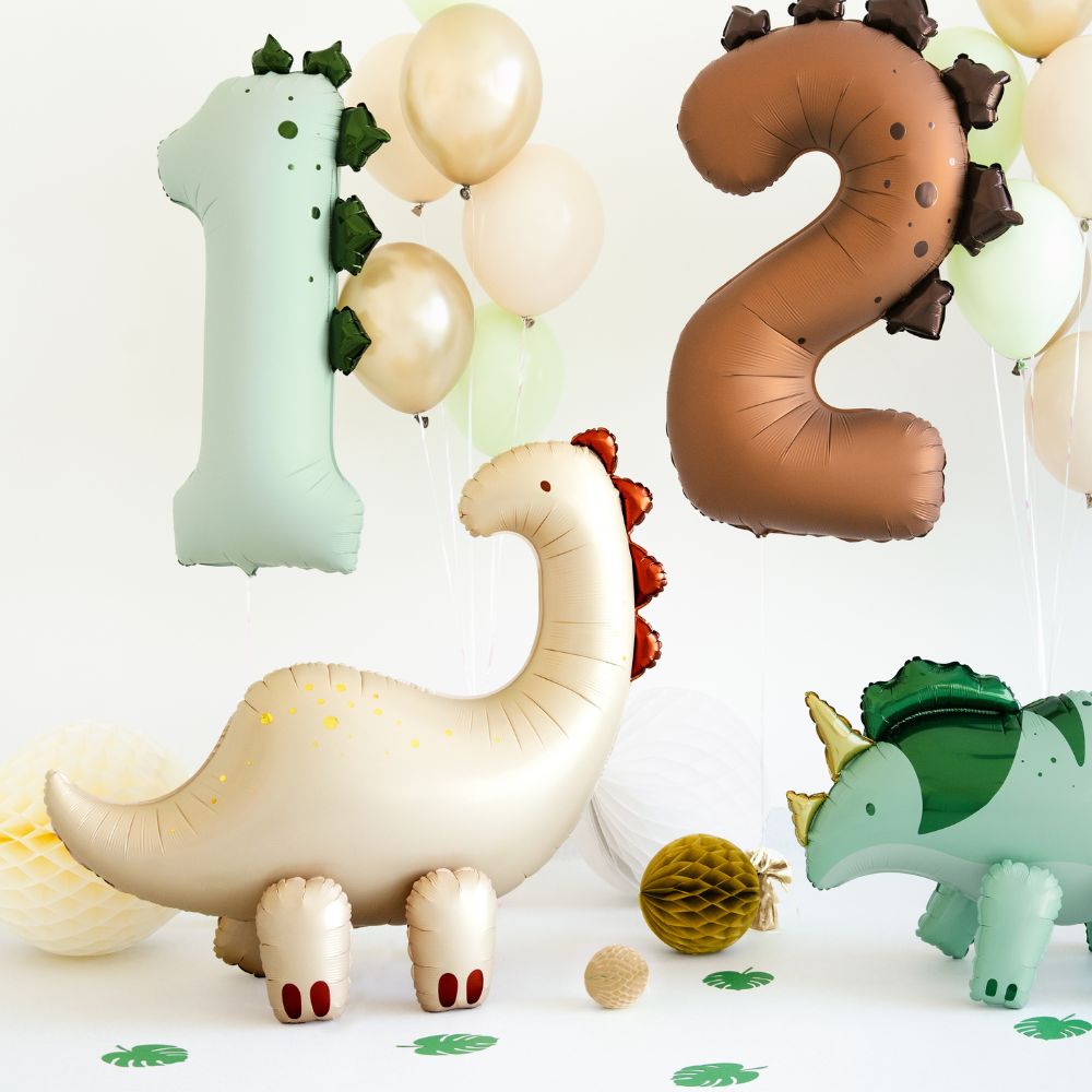 Folienballon 92 cm – Zahl 1 Dinosaurier