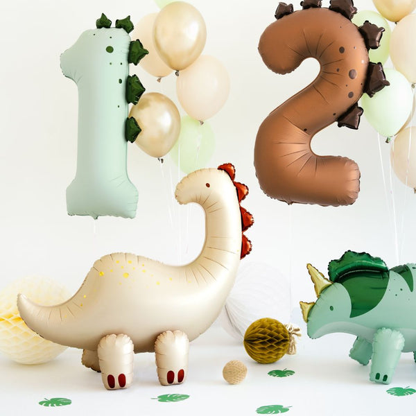 Folienballon 92 cm – Zahl 2 Dinosaurier