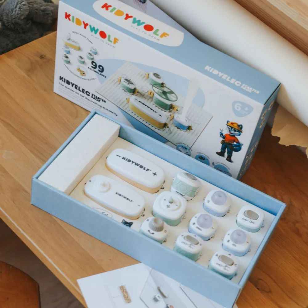 Zestaw konstrukcyjny elektryczność Kidywolf - Starter 11 el.