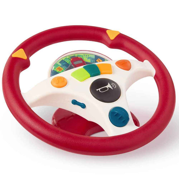 Interaktywna kierownica muzyczna B. Toys - Musical Driving Wheel czerwona